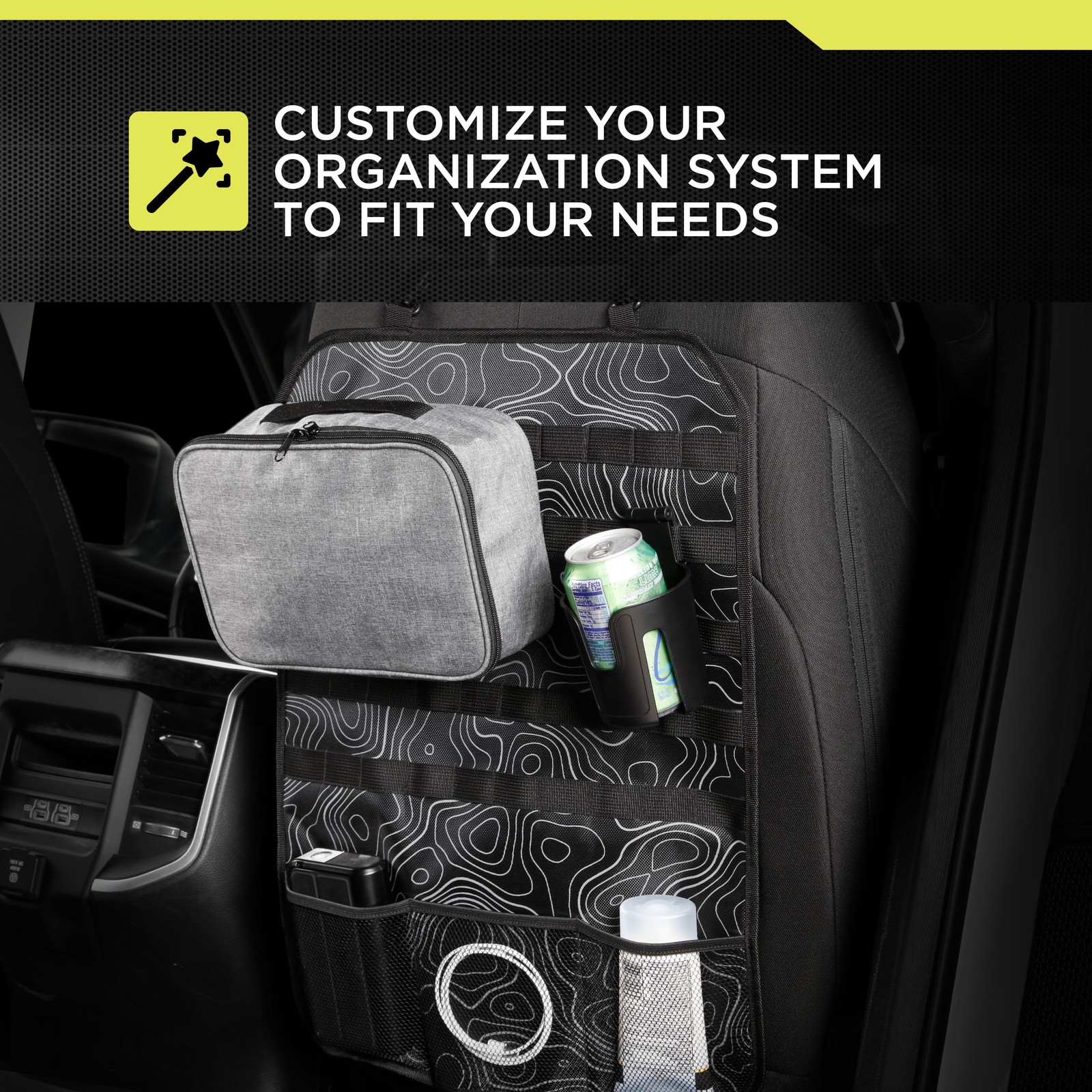 MOLLE Strap Backseat Organizer, Universal Fit, AZ534005