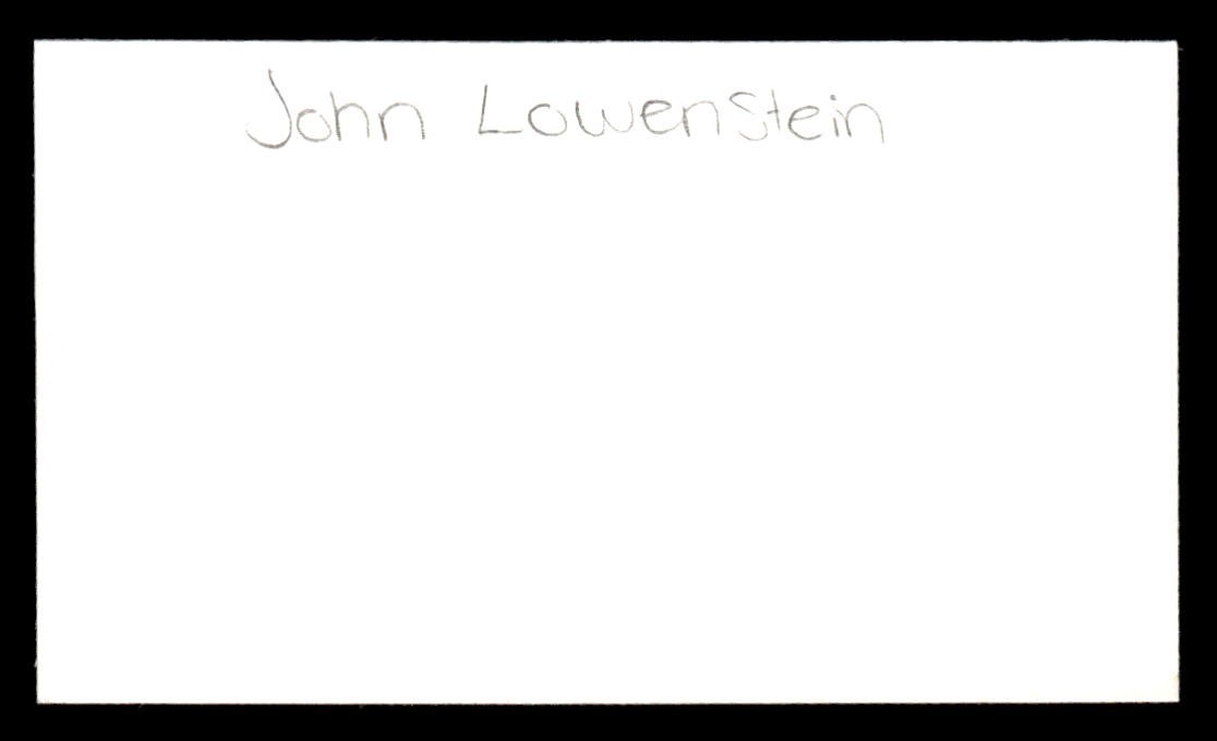 John Lowenstein Baseball Signed 2 x 3.5" Business Card Auto *BC59