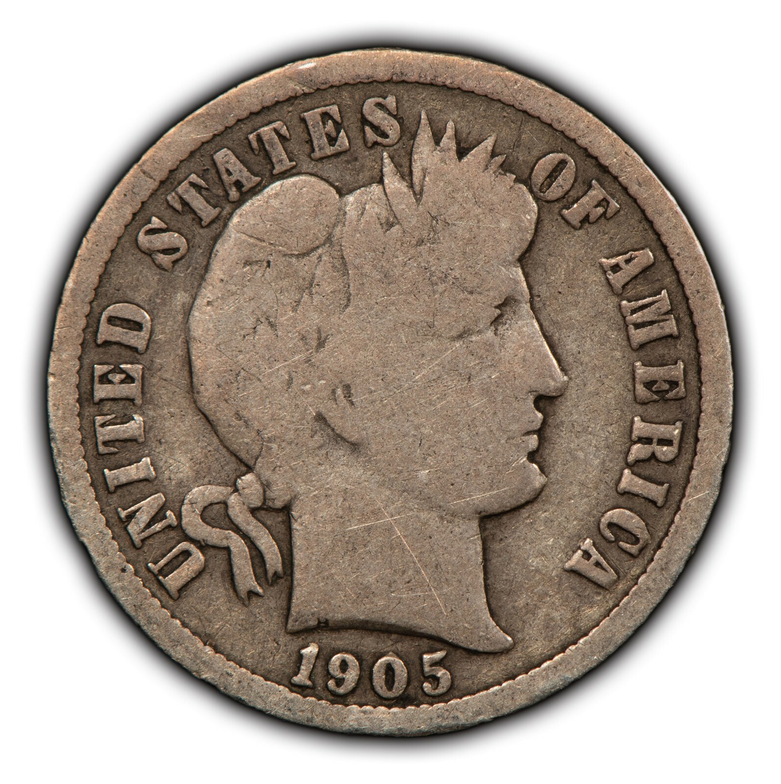 1905-O 10c Silver Barber Dime - Micro O Variety - G/VG Key Date - SKU-B1794