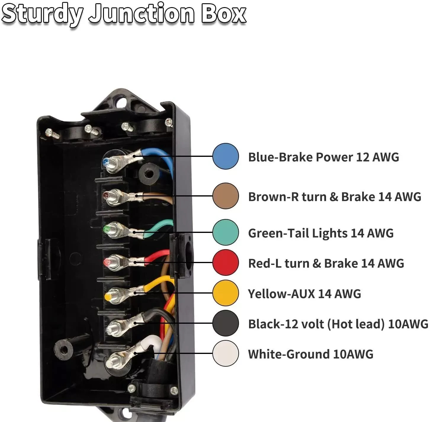 7ft 7 Way Trailer Plug Weatherproof Trailer Wiring Harness