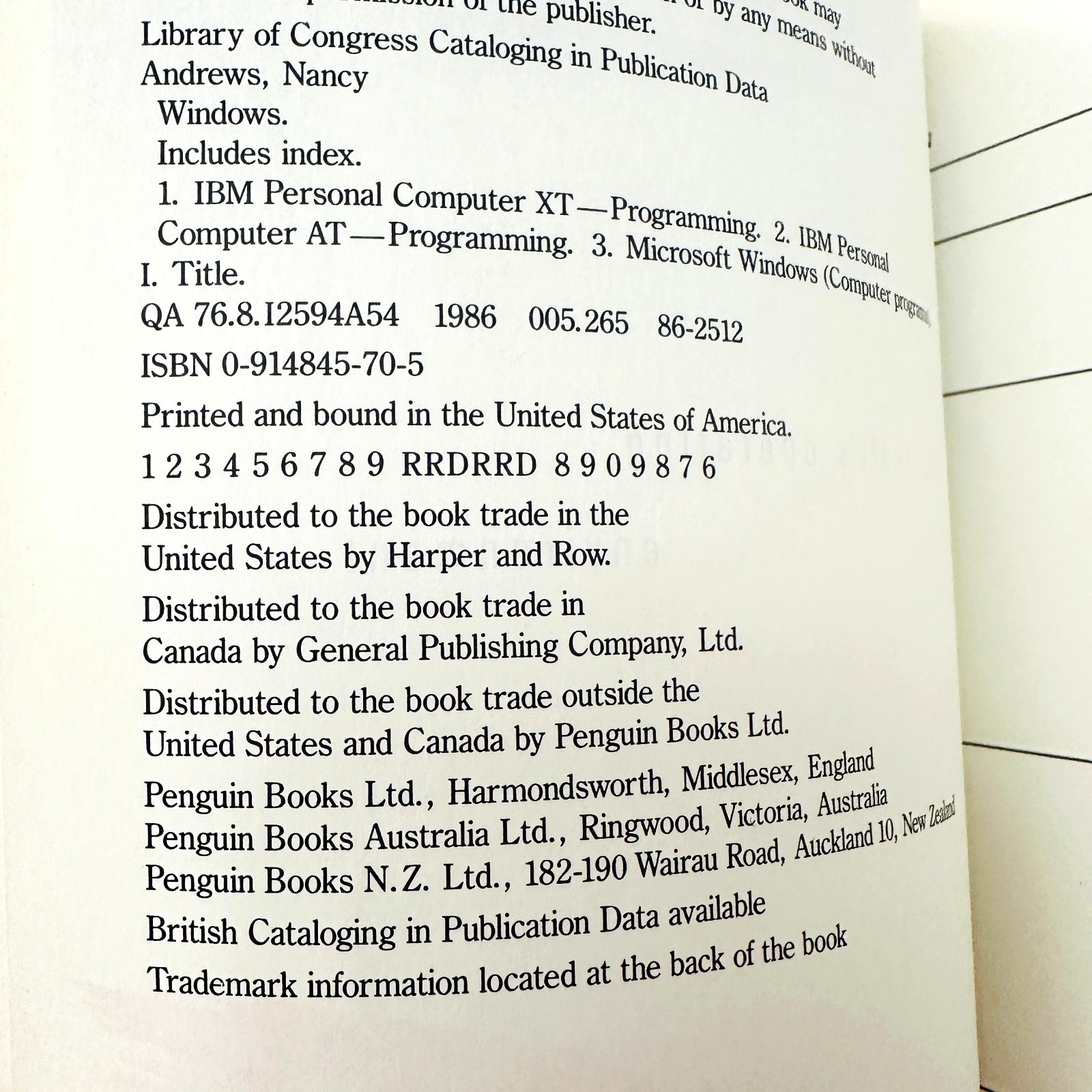 Windows 1.0 1986 Official Guide To Microsoft's Operating Environment 1st/1st