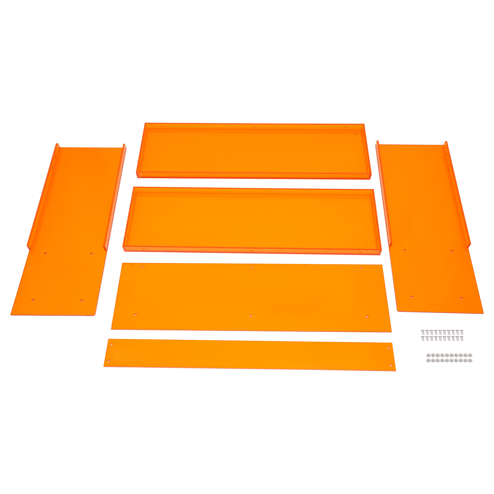 Small Entryway Table 2 Tier Acrylic Table Clear Entry Table Orange 100*30*80cm