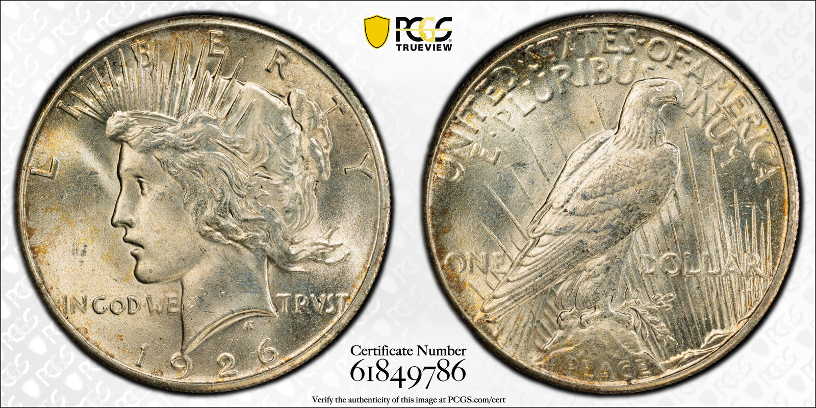 1926 Peace Silver Dollar – PCGS MS64