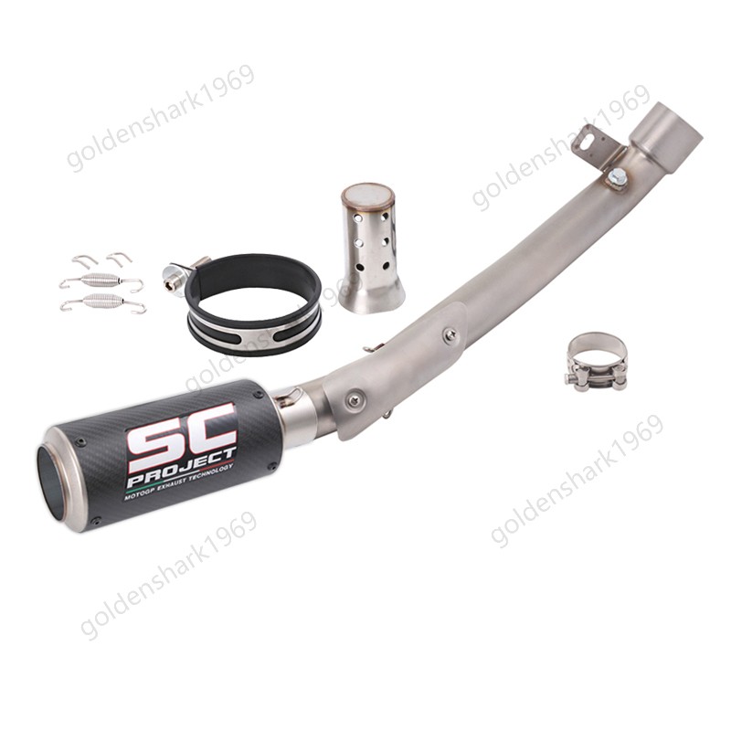 GSXR1000 K9-L1 2009-2011 for Suzuki Slip On Exhaust Tip Link Pipe Carbon Muffler