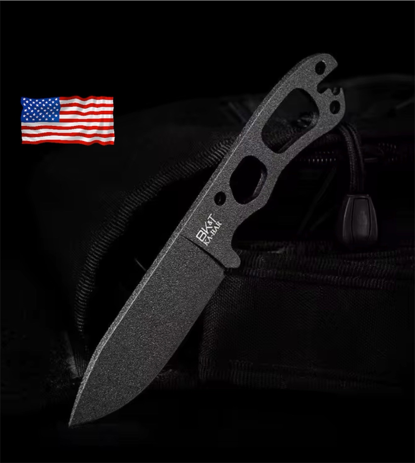 Ka-Bar BK11 Knives Becker Necker Neck Knife Black With Sheath 0011 NEW