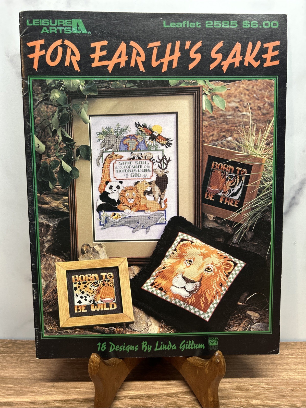 Leisure Arts For Earth's Sake Leaflet 2585 Cross Stitch 18 Designs 1994