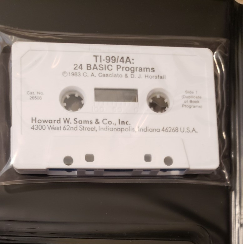 VINTAGE TI-99 4A 24 BASIC PROGRMAS COMPUTER BOOK & CASSETTE SEALED 1983