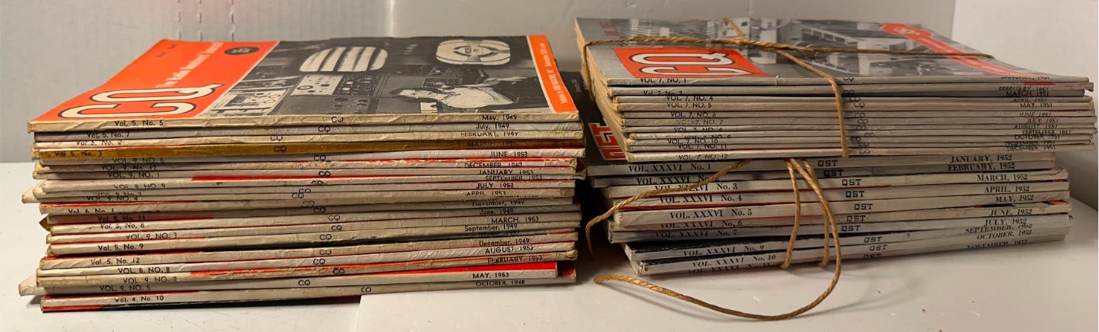 Lot of 44 Vintage Ham Radio Magazines 1940's 1950's - CQ Amateury / QST