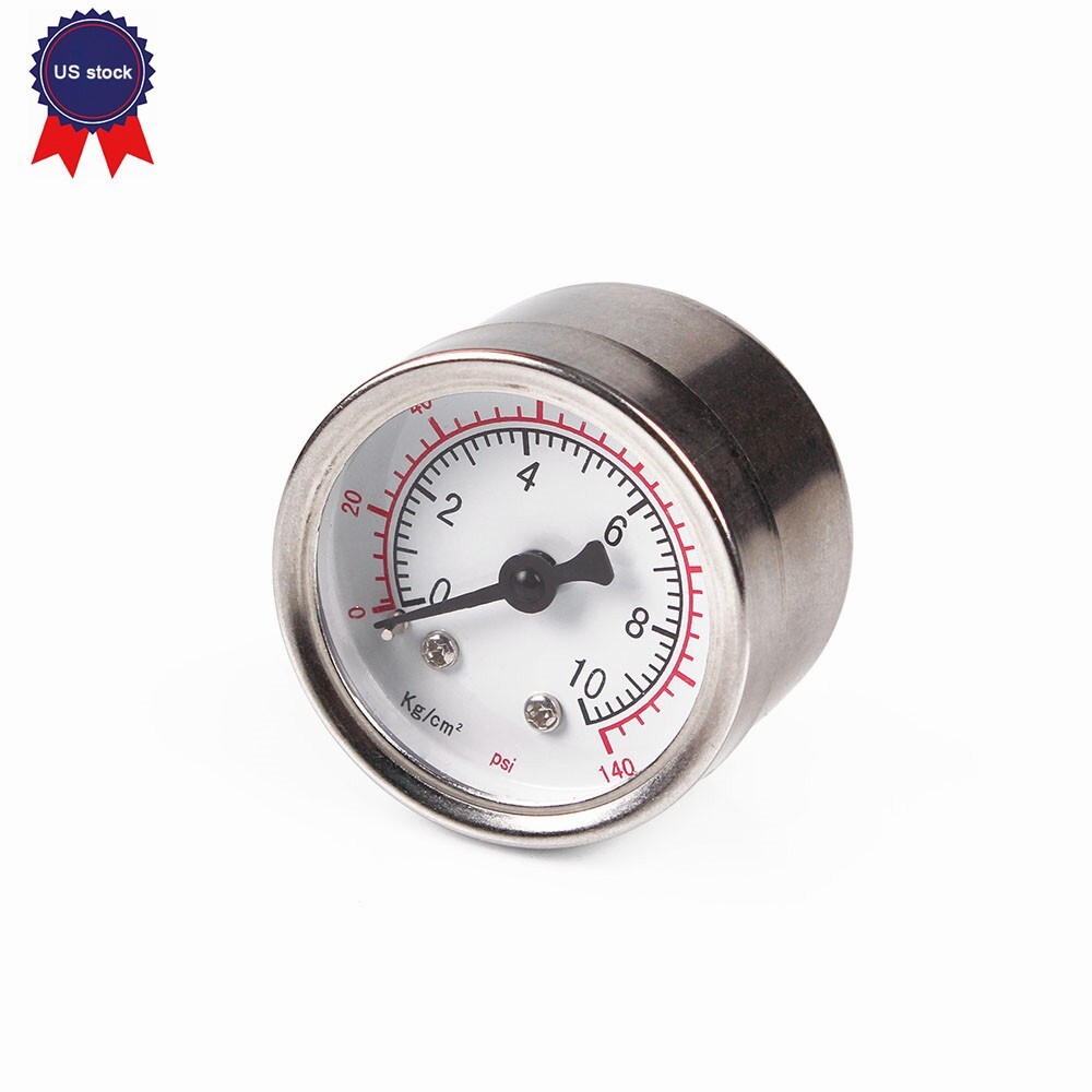 Fuel Pressure Press Gauge Regulator 0-100 PSI Chrome Fuel 1/8 NPT