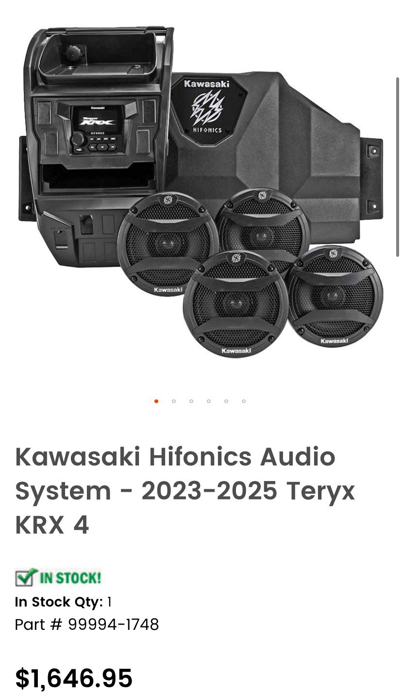 Kawasaki Audio System and Sport Roof