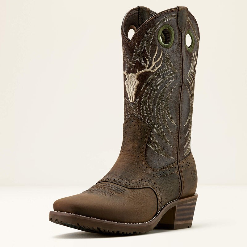 Men's Ariat Hybrid Roughstock Antler Cowboy Boot