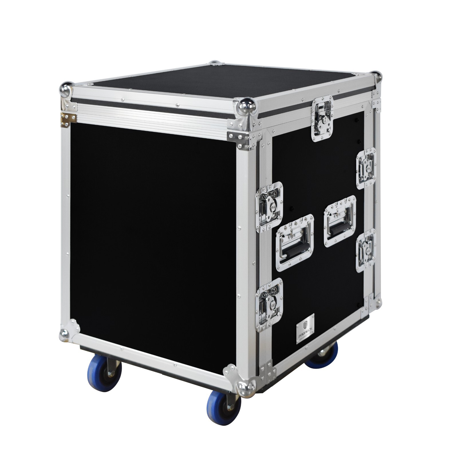 proreck 12U space Rack Case With Slant Mixer Top, 20'' Rackable Depth for DJ