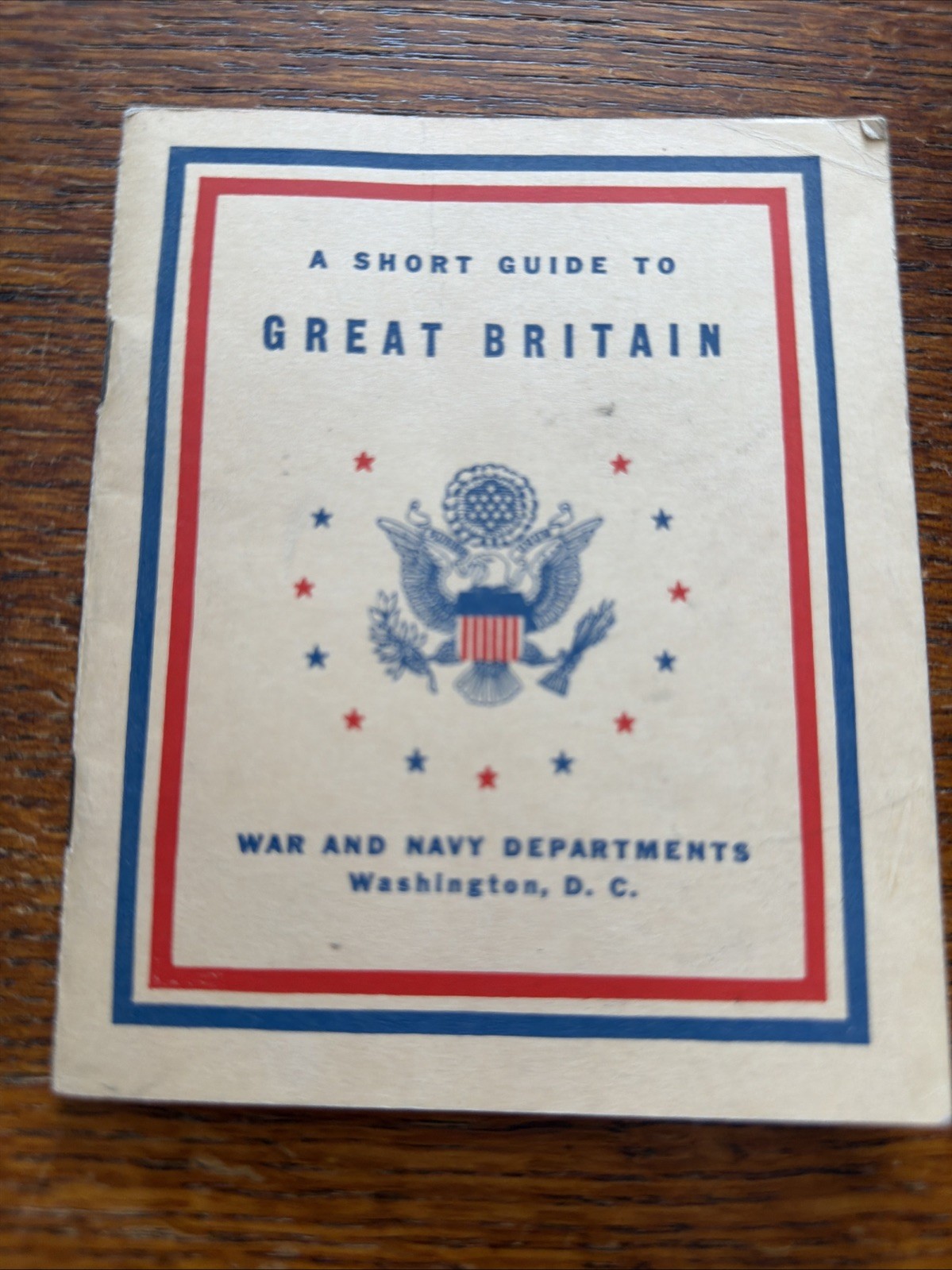 Vintage 1944 Short Guide To Great Britain  WWII US Military War Navy Department