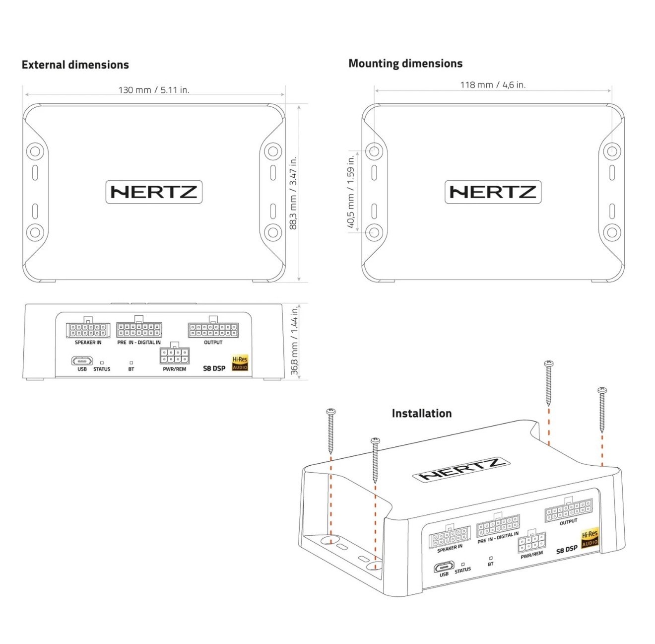 Hertz S8 DSP ultra-compact Processor