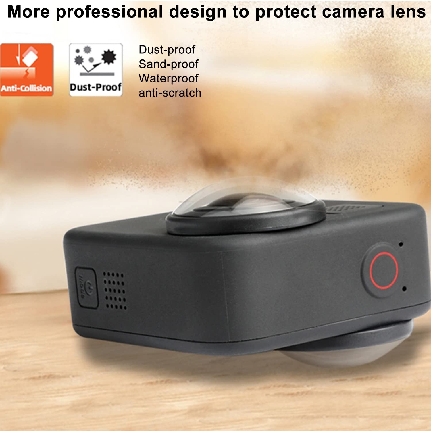 2 Pcs Lens Protector Kit Compatible with GoPro MAX Fusion MAX360 Clear Set