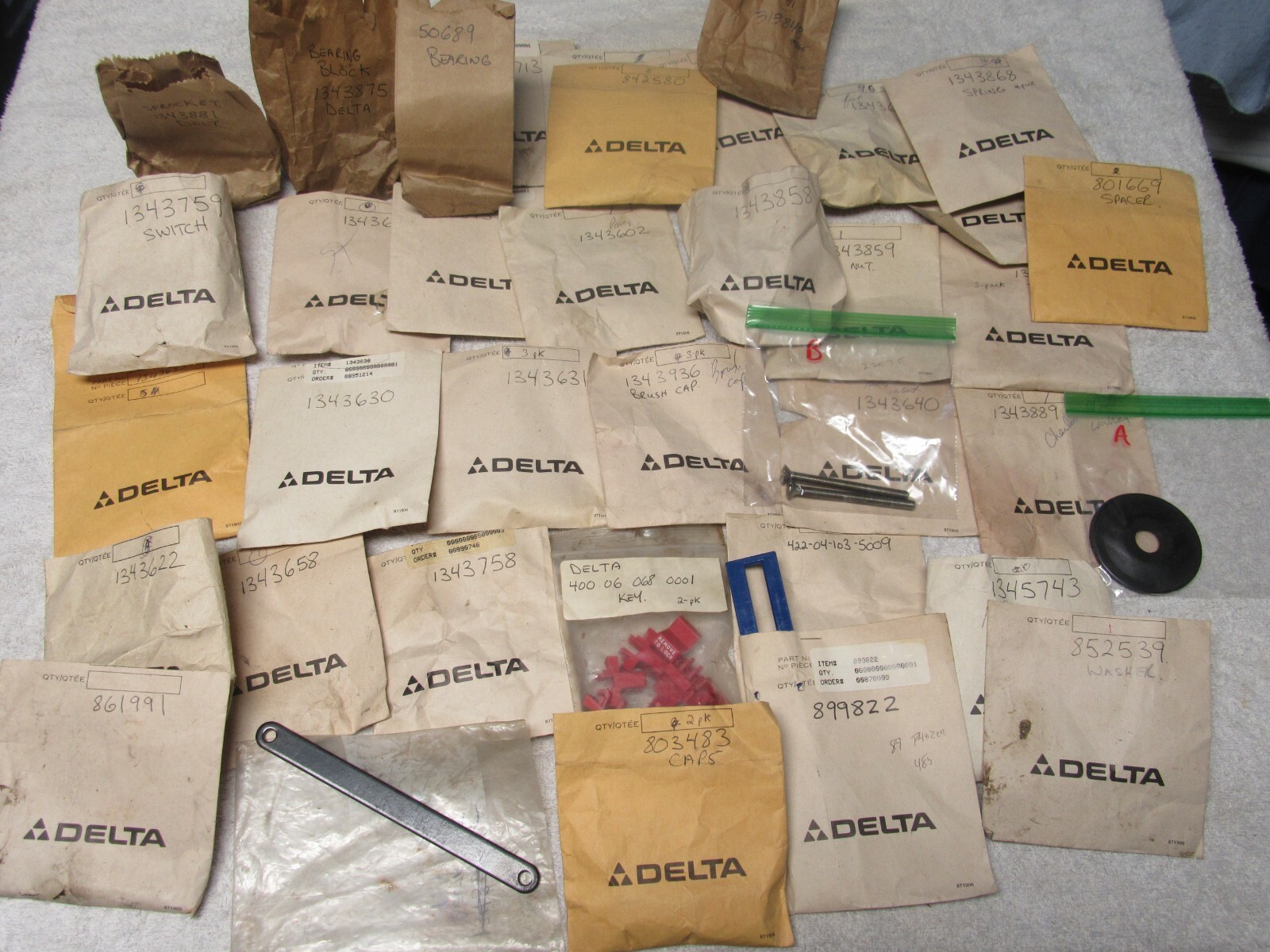 DELTA Tool Repair Parts -OEM, New Old Stock - You Choose by Manufacture Part #