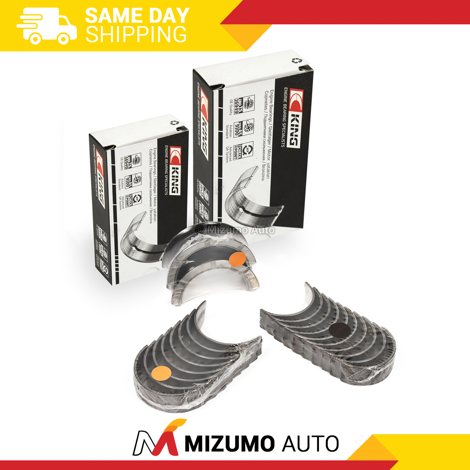 King Main Rod Bearings Fit 90-04 Nissan 240SX Altima 2.4 KA24E KA24DE