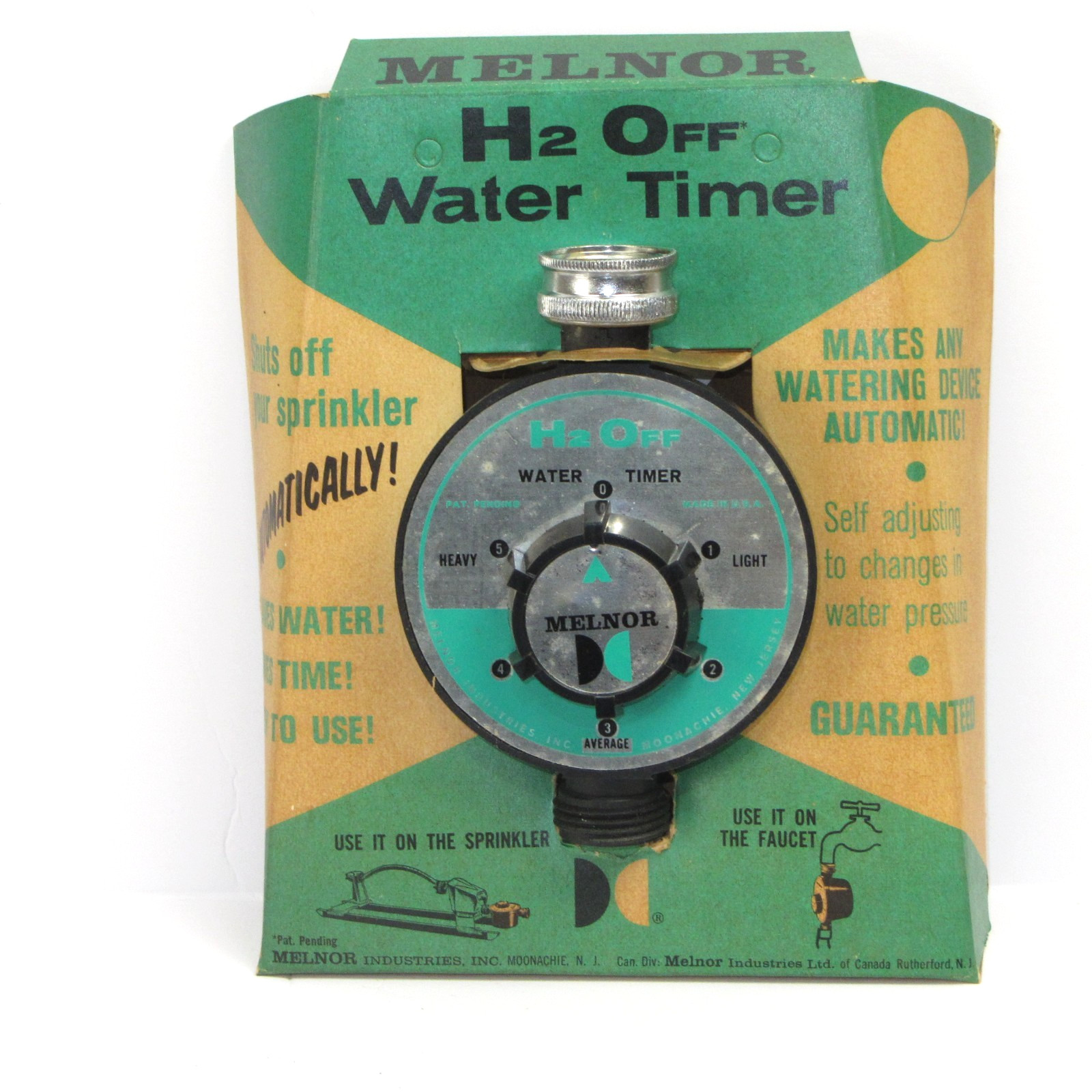 Vtg Melnor Original H2Off Model #100 Water Timer Set It w/ Automatic Shut-off