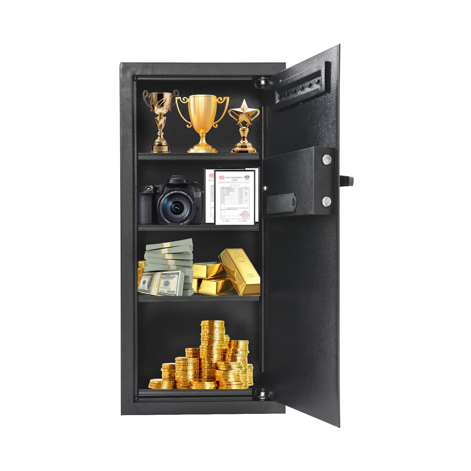Rectangular Wall-mounted Safe Hidden Modern Embedded Wall Password Safe Case