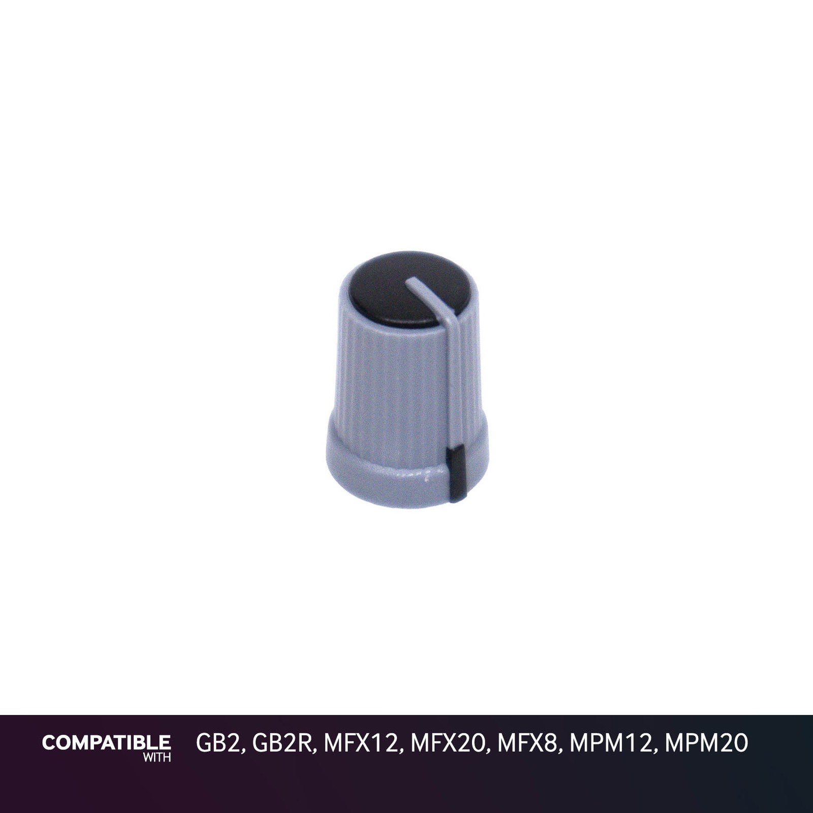 Soundcraft Black HF/MF/LF Knob for GB2, GB2R, MFX12, MFX20, MFX8, MPM12, MPM20