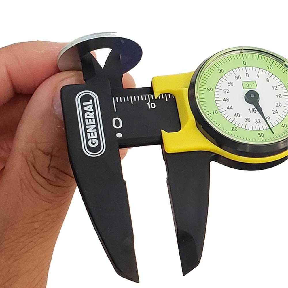 142 Plastic Dial Caliper, 0-6" Range, .01" & 1/64"