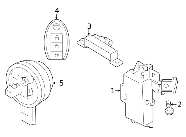 Genuine Nissan Keyless Entry Module 28532-5R00A