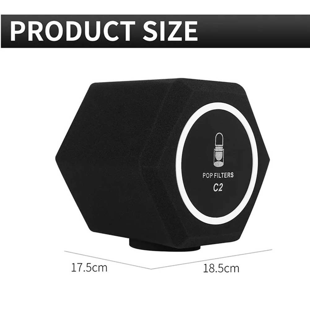 C2 Microphone - Wind Shield Acoustic for Record Studios Mic Sound-Absorbing7614