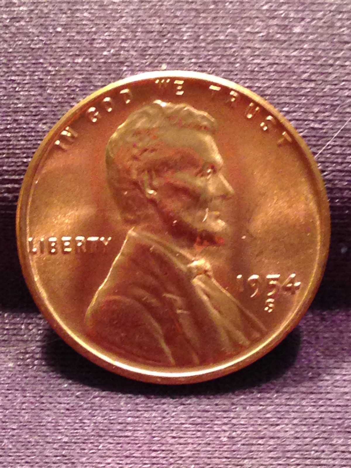 1954-S 1C RD Lincoln Wheat Cent BU Uncirculated Gem #091524-2