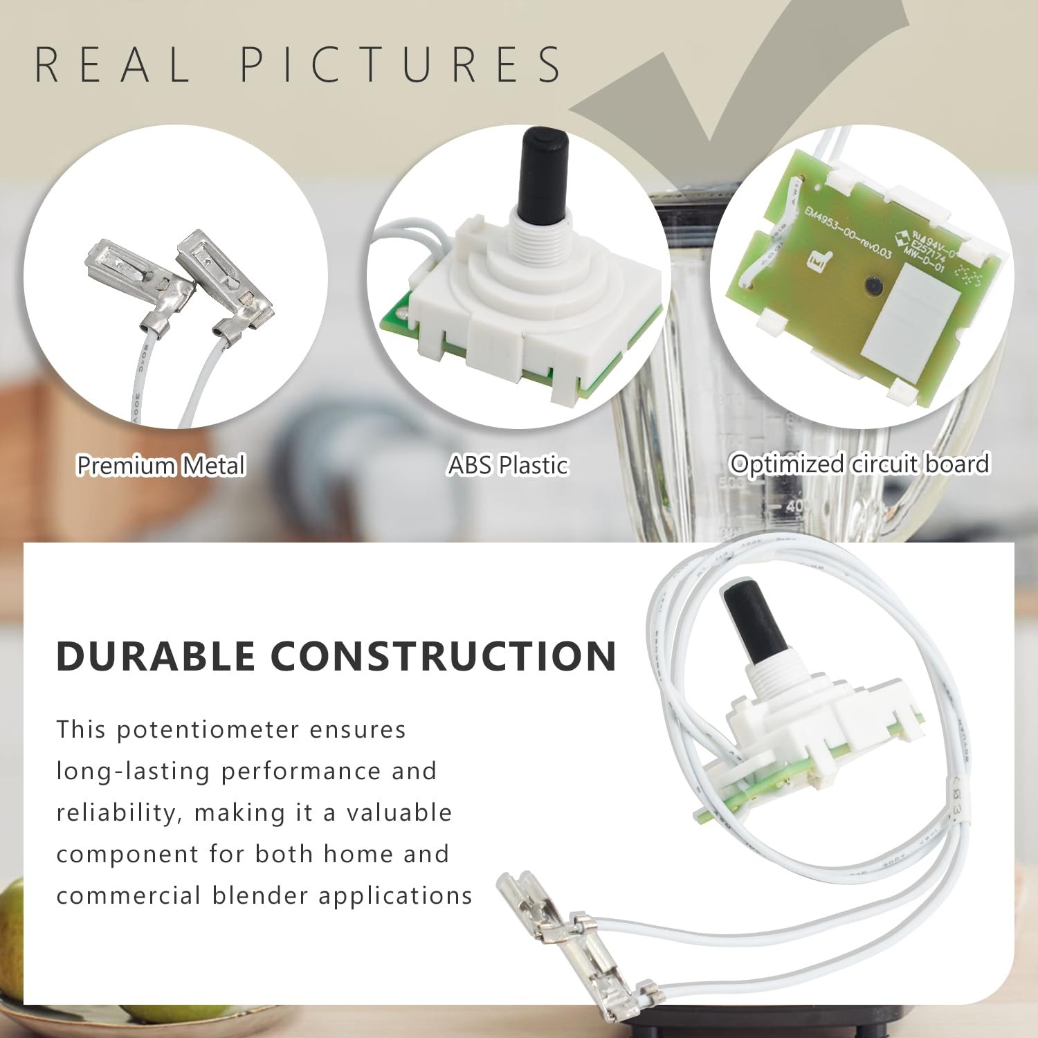 15955 Potentiometer Switch Replacement Compatible with VitaMix Blender to Var...
