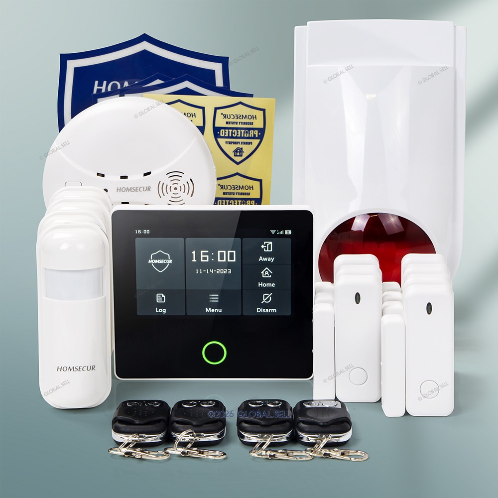 HOMSECUR Wireless WIFI 4G GSM LCD Burglar Intruder 4.3" Alarm System