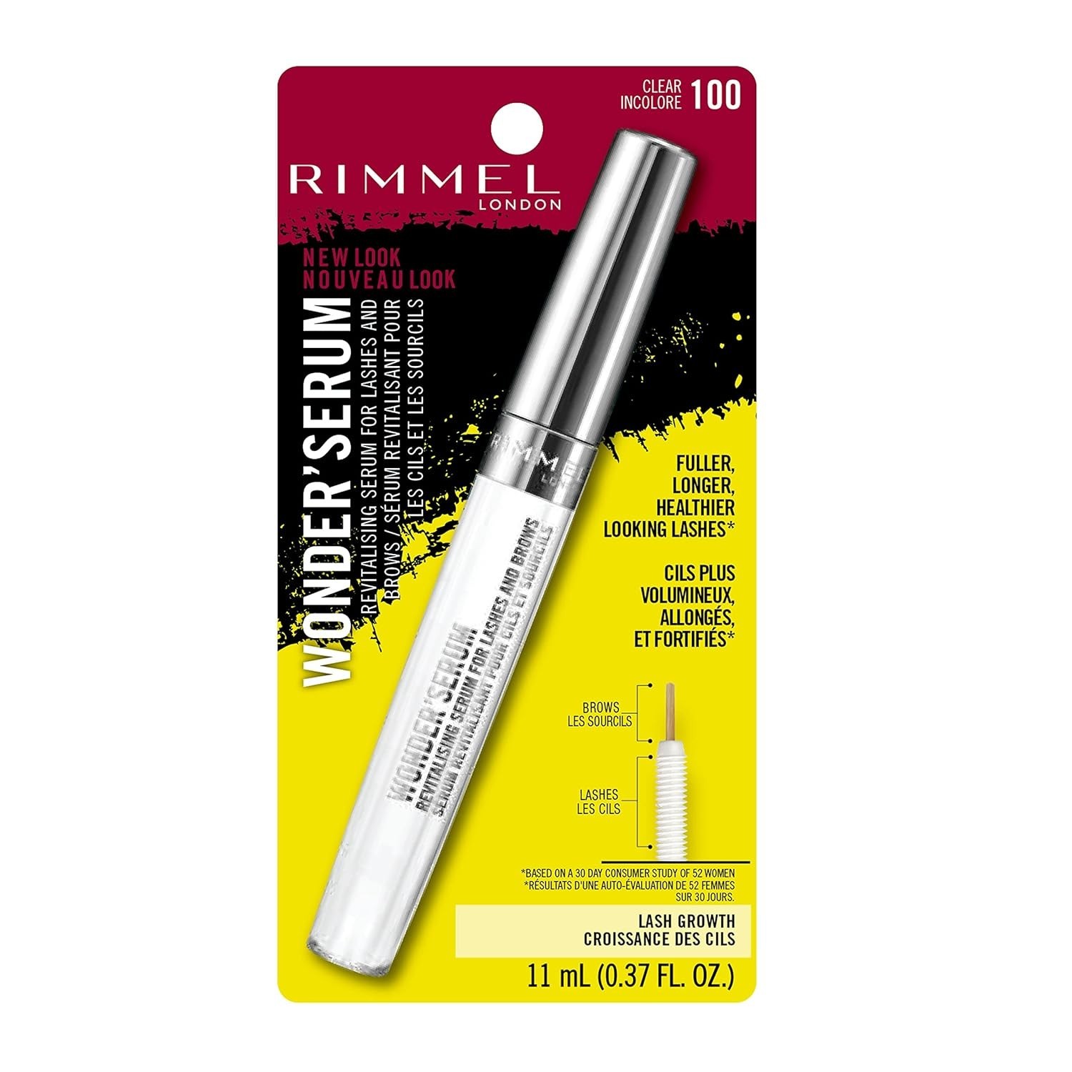 Hydrating Lash & Brow Serum – Clear Treatment for Mess-Free Application 0.37oz