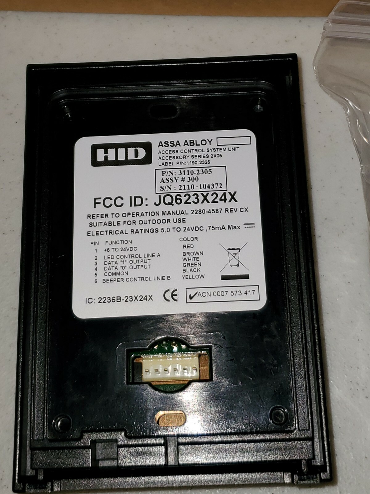 HID 3110-2305 230 Access Control System Proximity & Magnetic Stripe Reader
