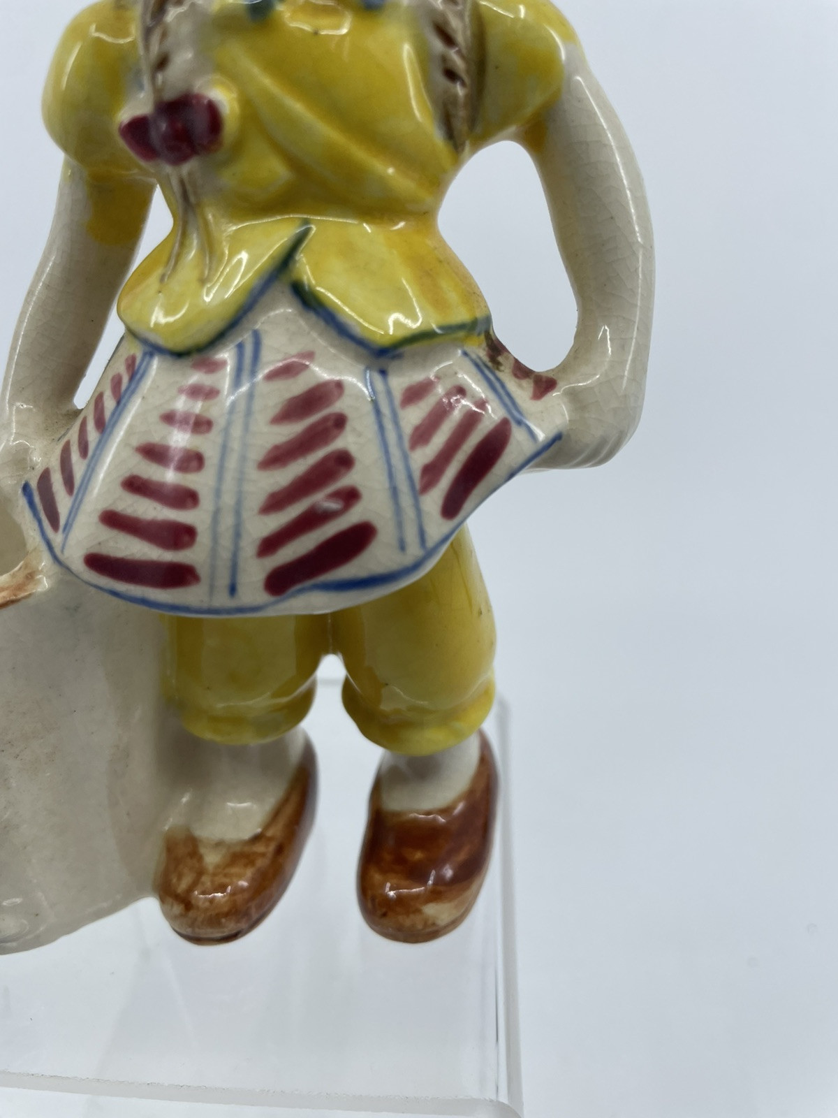 Vintage Planter Girl W/ Dog 6" Occupied Japan Rare Wh5