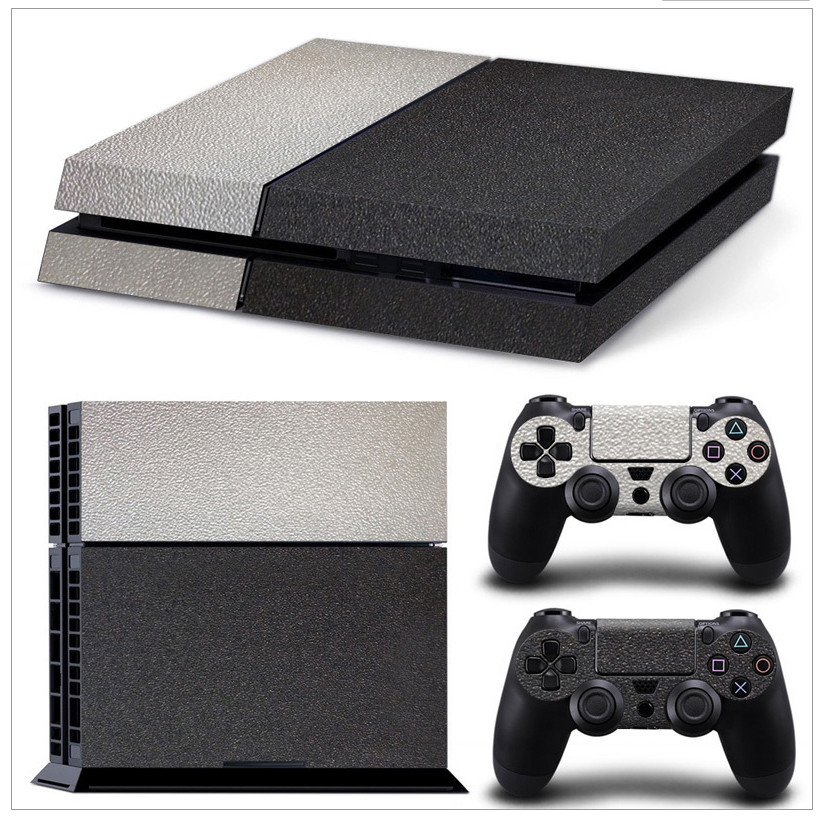 Sony PS4 Console and Controller Skins -- Textured Grey and Steel Grey (L0007)