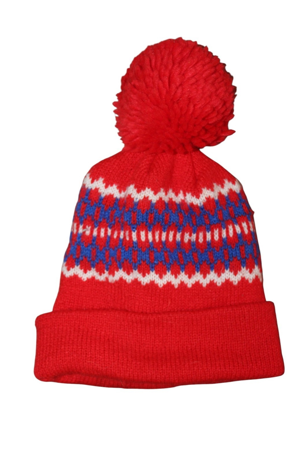 Vintage Neat & Nifty Kids Red Beanie With Tossle One Size Child Winter Hat