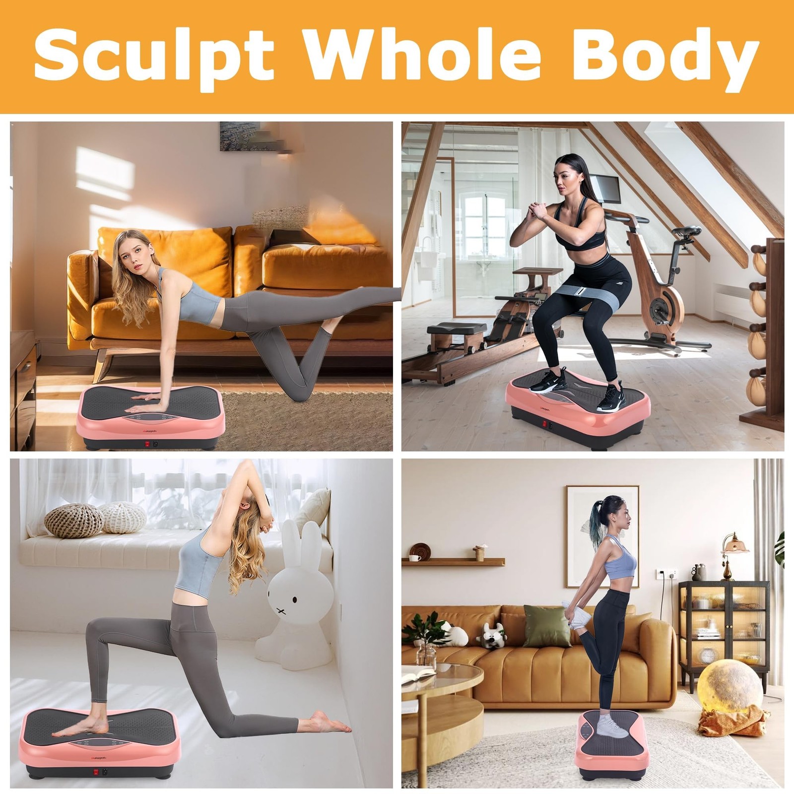 Vibration Plate Exercise Machine Vibration Platform for Weight Loss, Vibratio...