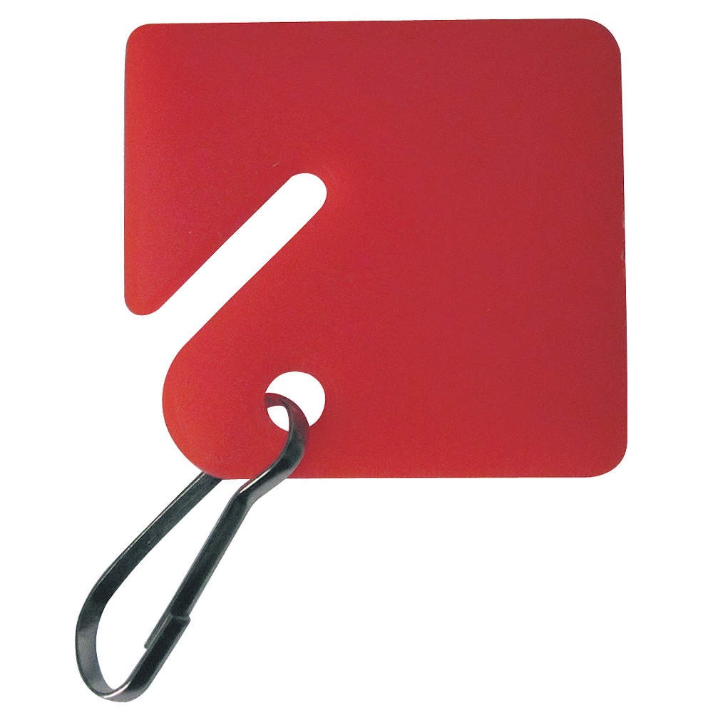 GRAINGER APPROVED 33J891 Key Tag,Square-Slotted,Multi-Color,PK20 33J891
