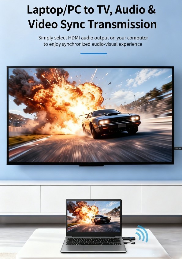 Wireless HDMI Video Extender Transmitter Receiver Wireless Screen Cast Adapter
