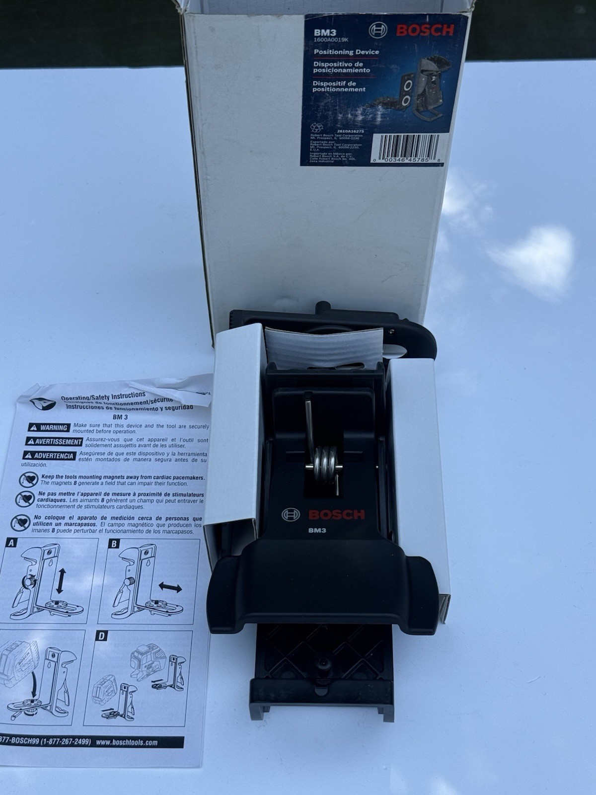 Bosch BM3 Positioning Device For Line Point & Lasers - New Unused