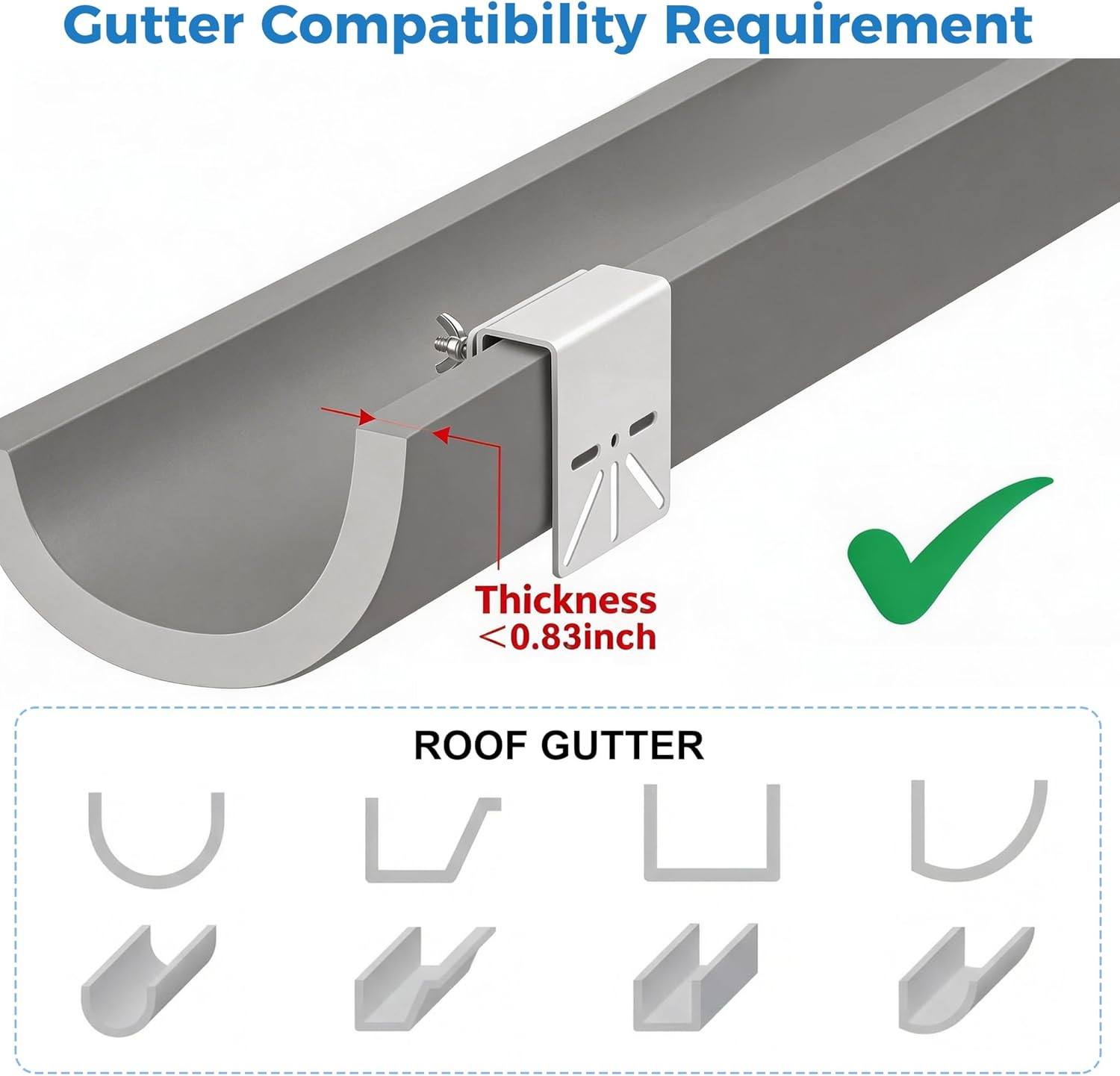 Gutter Mount Bracket Compatible with Eufy Security Solocam S340/E30/E42, Eufy Se