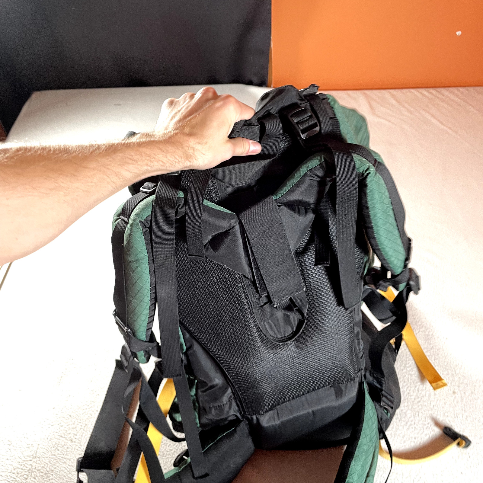 Rokk Hiking Backpack Outdoor Trail Guide Camp Fish Hunt Distressed Inside