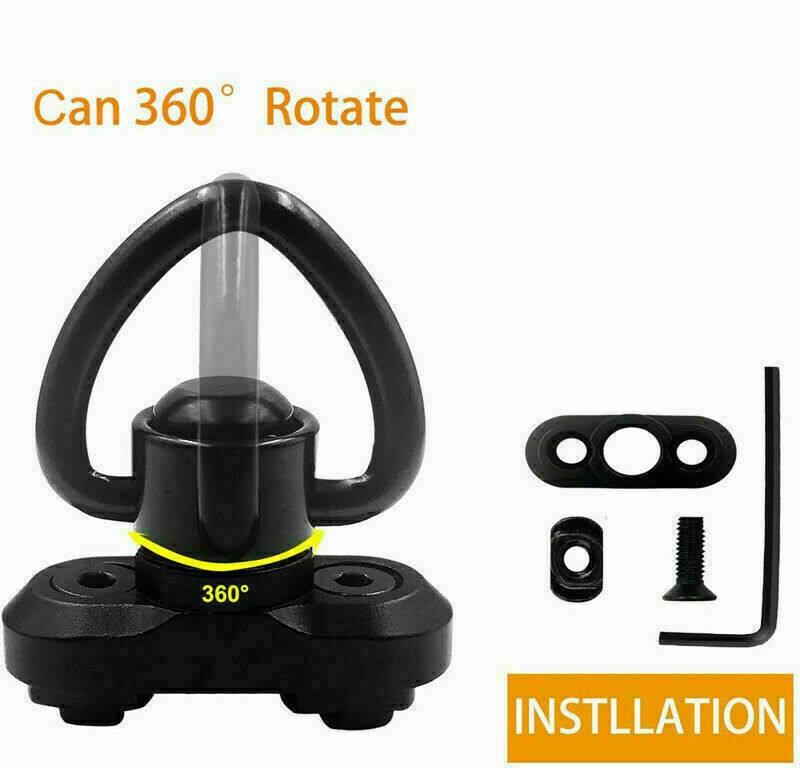 2Pack M-LOK MLOK Quick Release Sling Mount Push Button QD Sling Swivel Adaptor