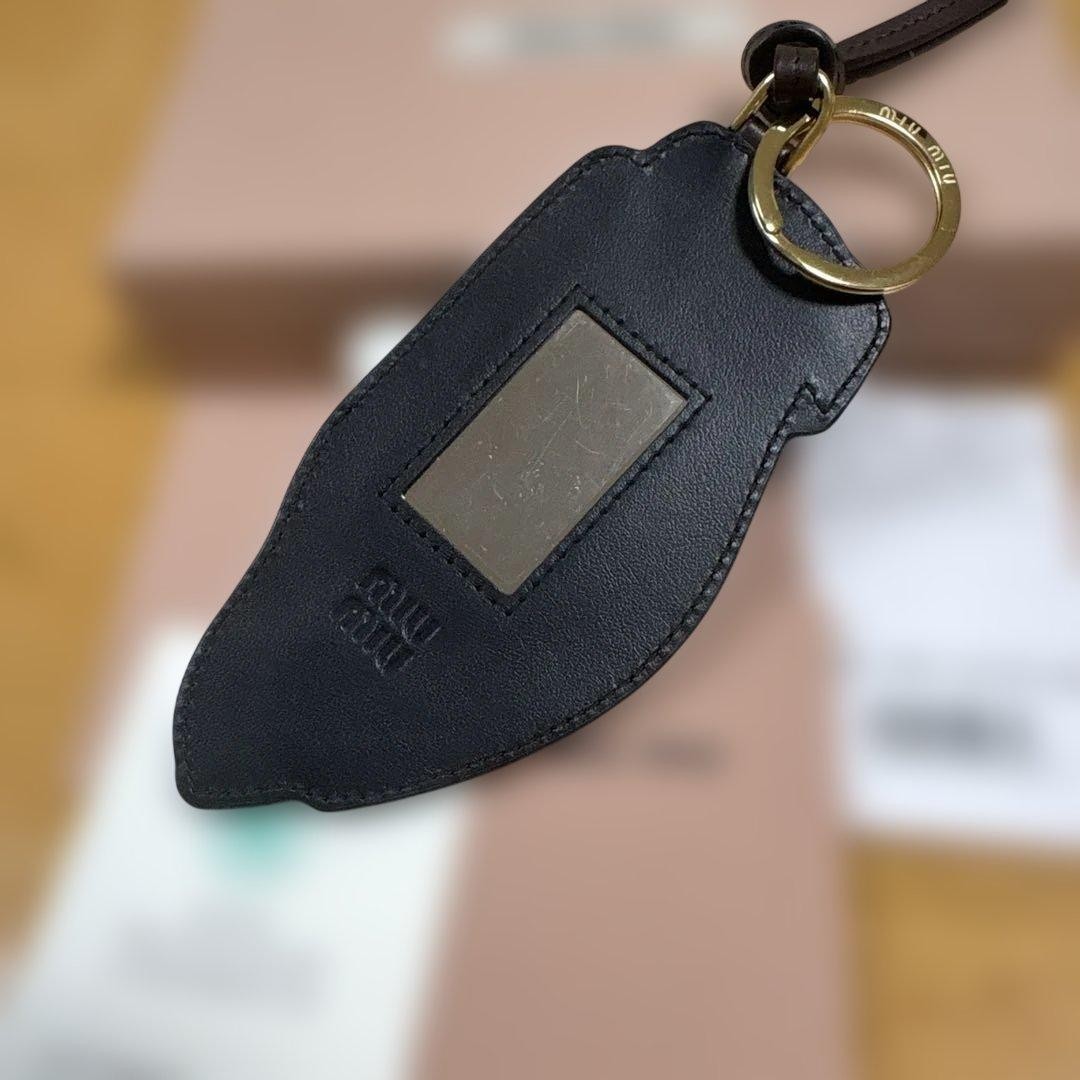 MIU MIU Shoe-Shaped Keyring Brown