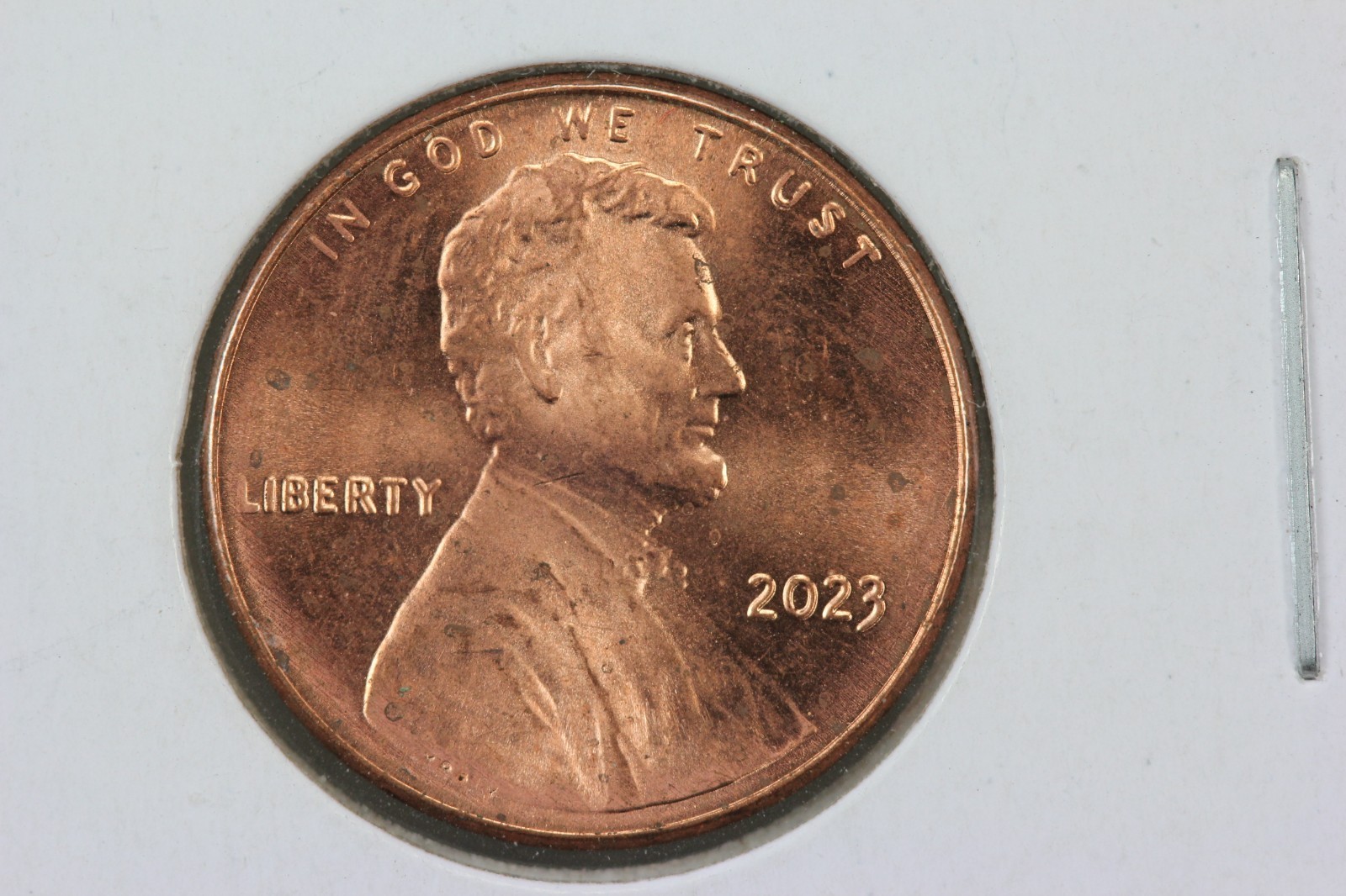 2023 Union Shield Cent Extra V Mint Error 50K4