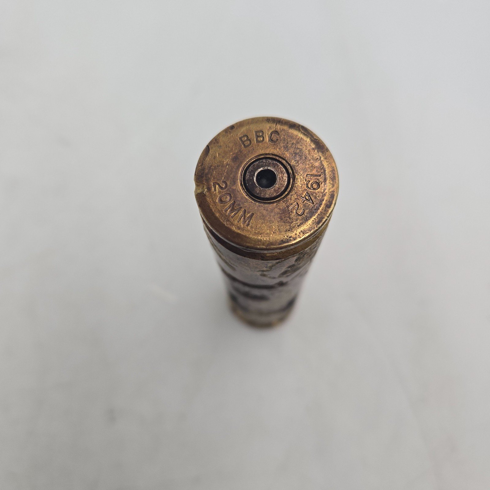 1942 20mm BBC Brass Casing Trench Art