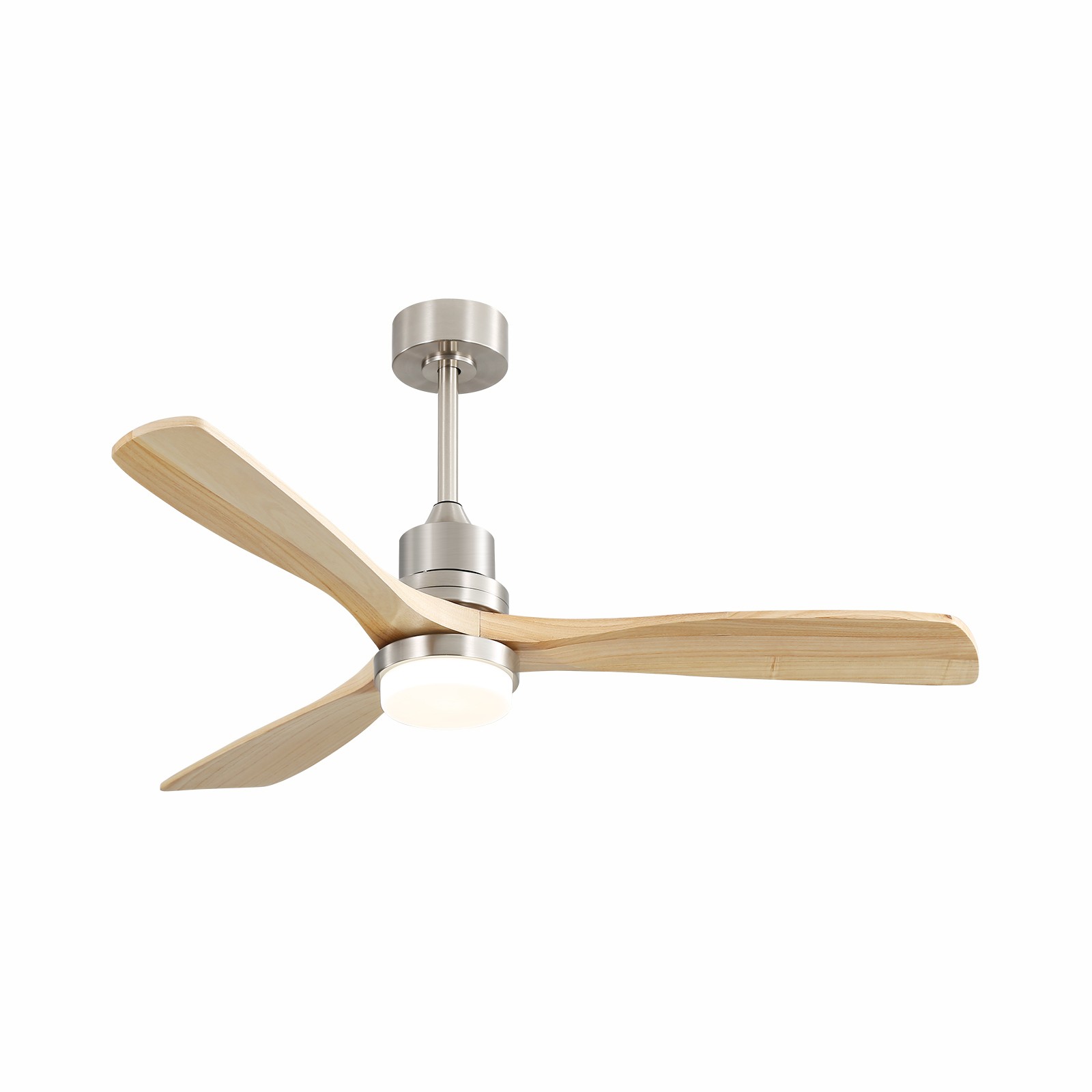 52" Ceiling Fan With Dimmable LED Light 6 Speed Remote 3 Wood Blade