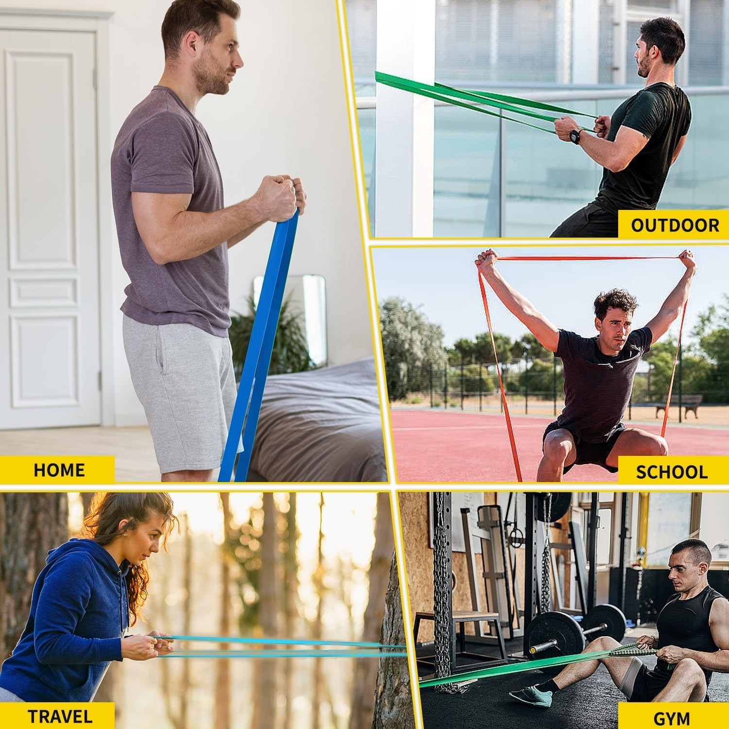 Eco-Friendly Pull-Up Assistance Bands for Versatile Muscle Training - Dark Blue