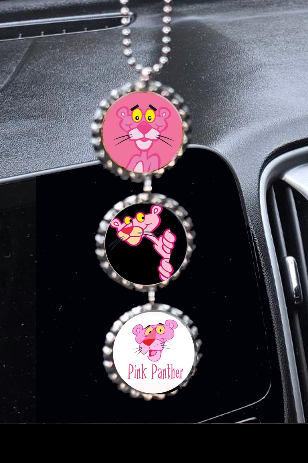 Vintage Pink Panther cartoon rearview mirror car truck hang decor decorations