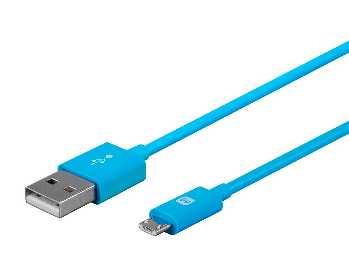 Monoprice Select Series USB A to Micro B Charge & Sync Cable 6ft Blue