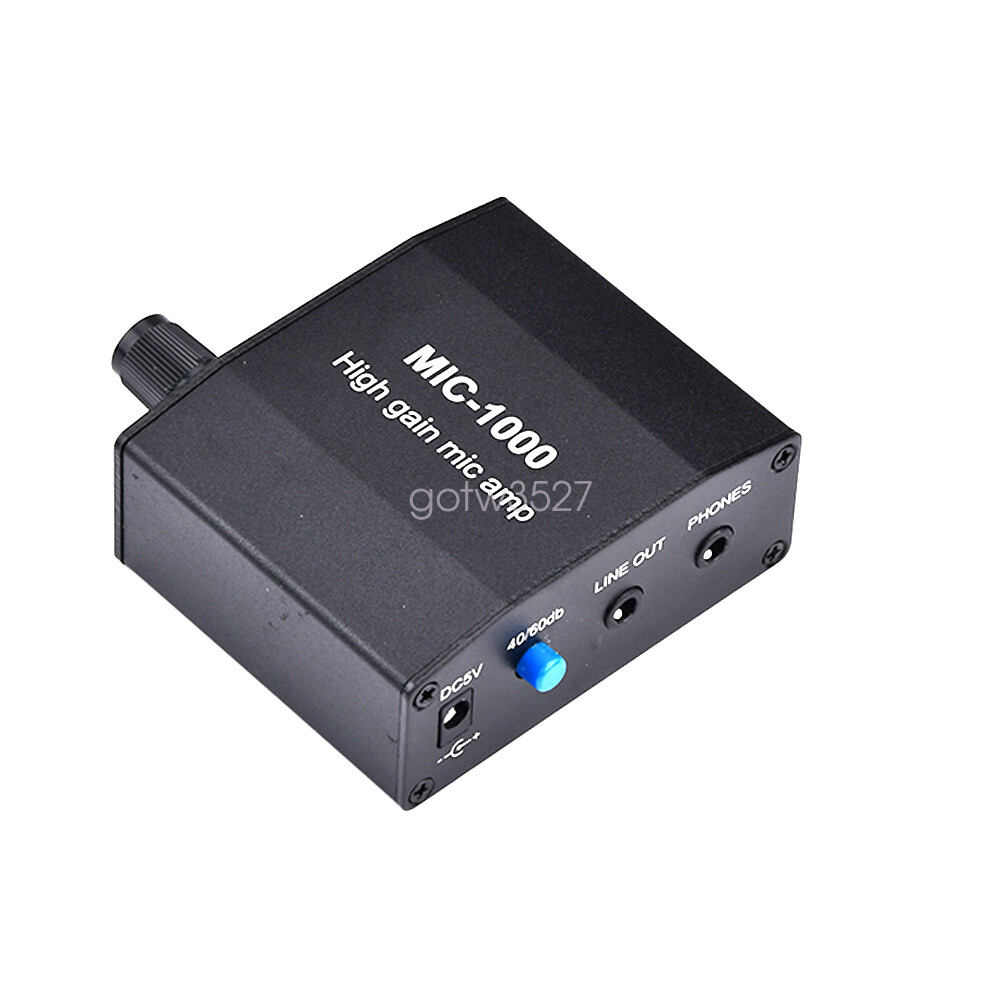 Microphone Amplifier Mic Audio Amp High Gain 1000 Times Amplification Accessory
